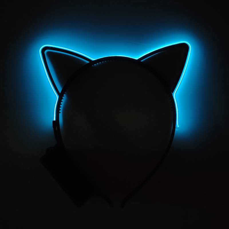 Cats with ears-transparent blue